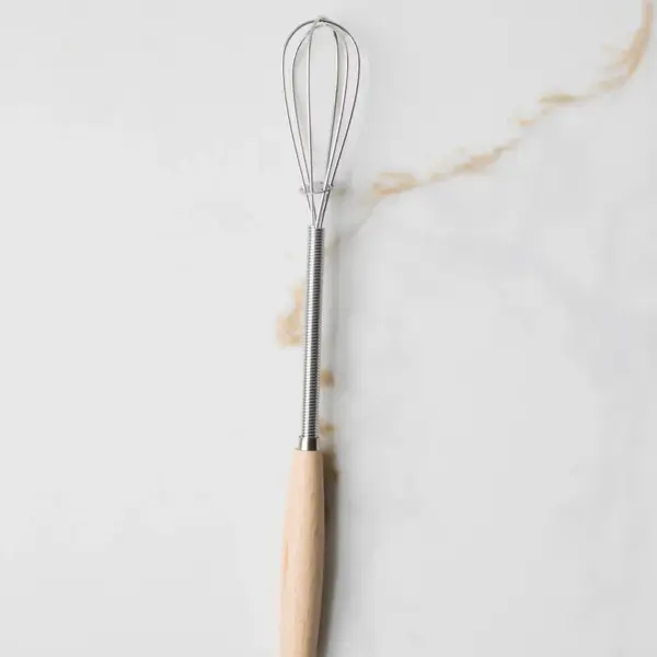Vintage Mini Whisk with Wood Handle Small
