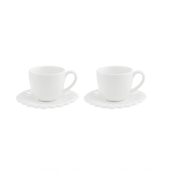 Giulietta Carved Coffee Cup 100ml Set Of 4
