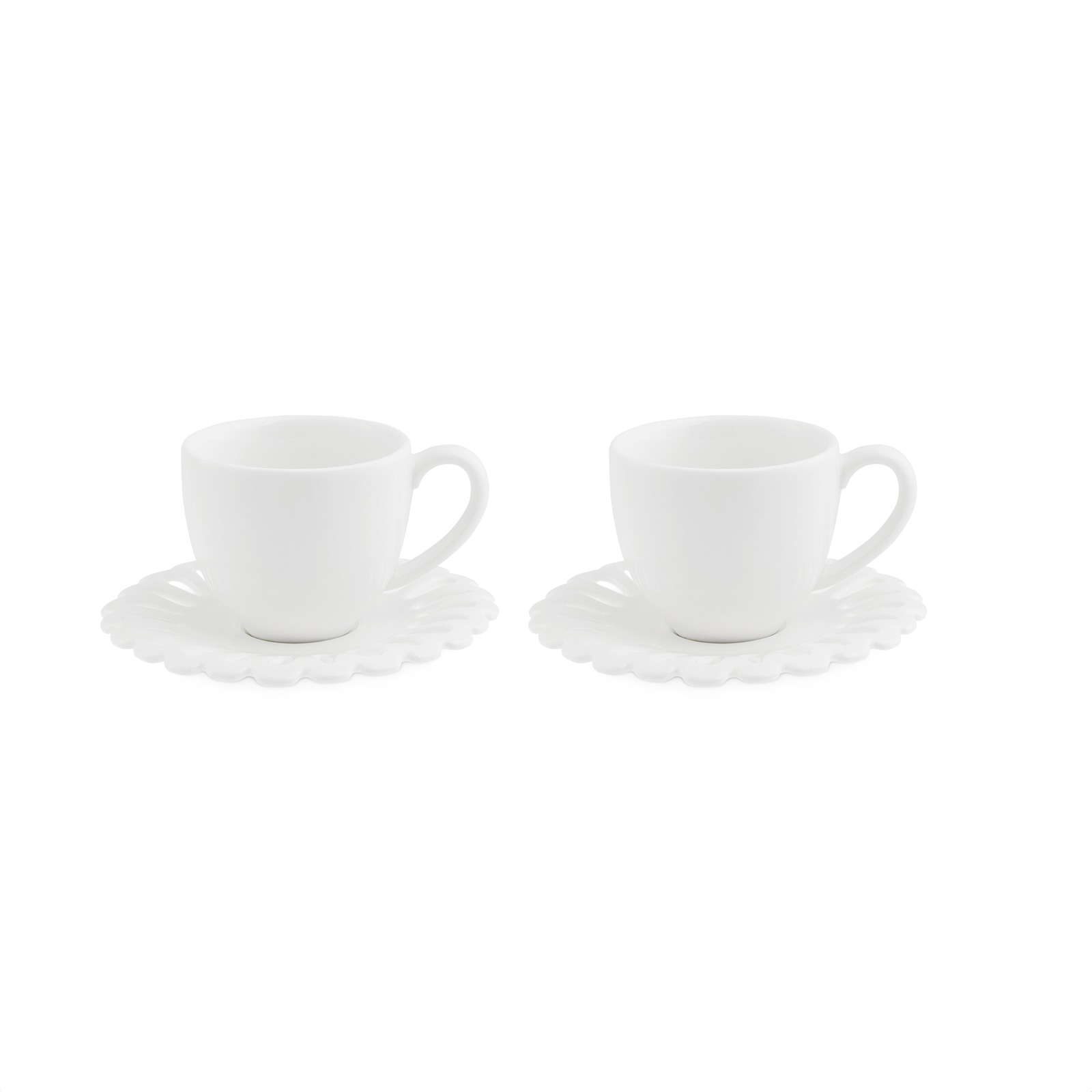 Giulietta Carved Coffee Cup 100ml Set Of 4