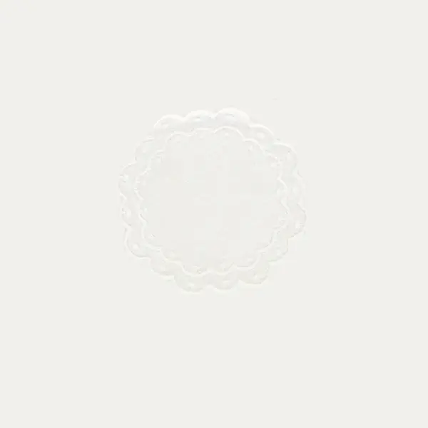 Coaster Bolinhas White With White Set Of 8