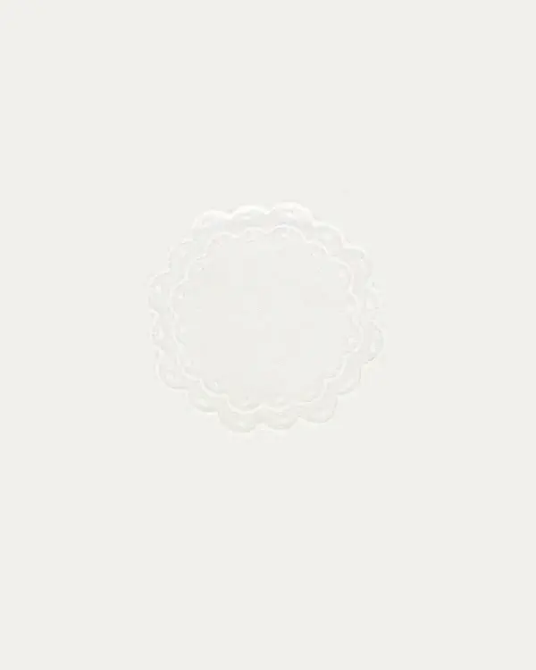 Coaster Bolinhas White With White Set Of 8
