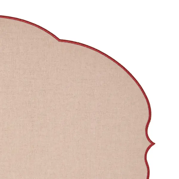 REVERSIBLE PLACEMAT FLOWERS DUSTY PINK SET OF 6 - Imagen 2