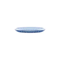SMALL OVAL SERVING TRAY VANITY DENIM BLUE