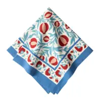 Grenadine Blue & Red Napkins Set of 6