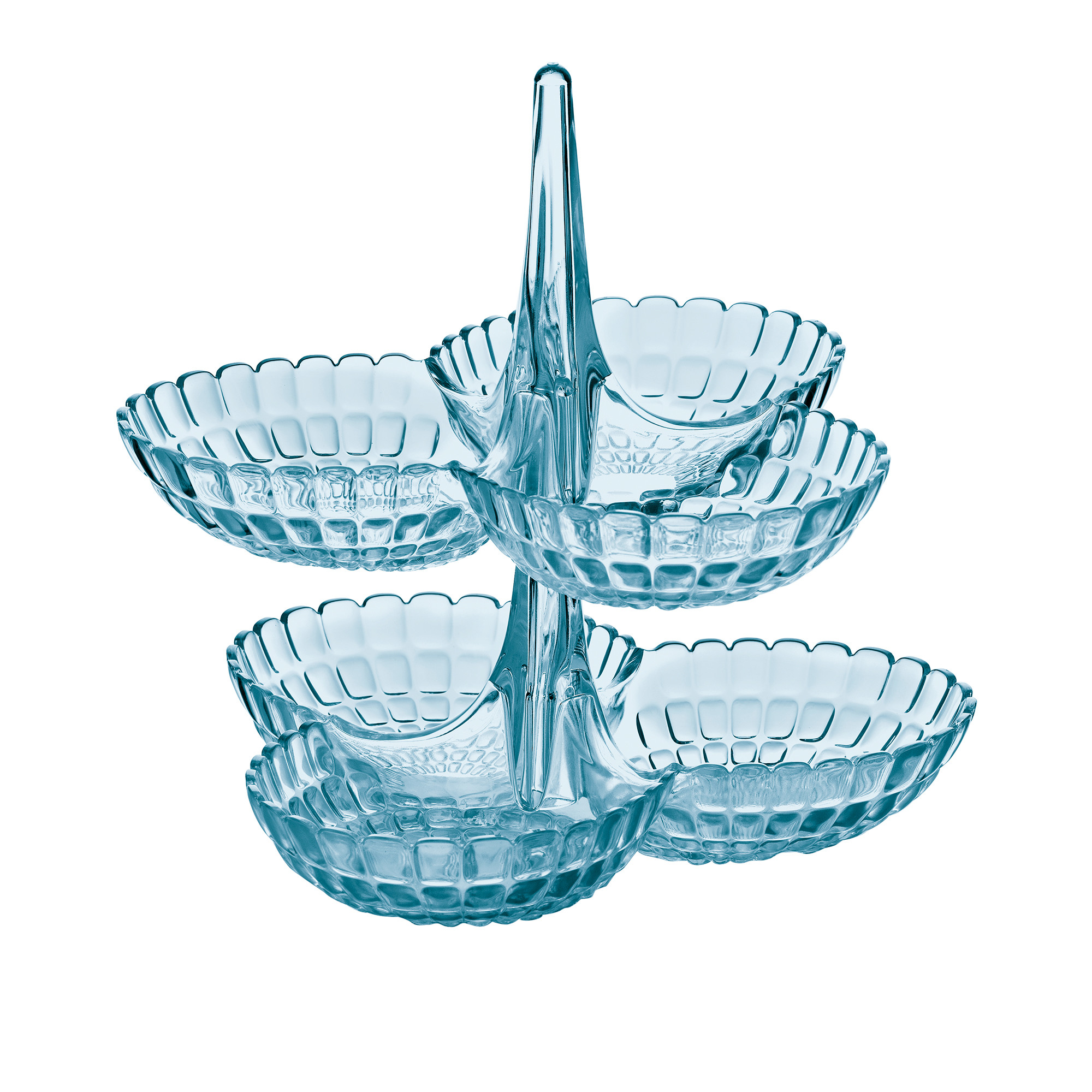 SET OF 2 HORS D OEUVRES DISHES TIFFANY SEA BLUE