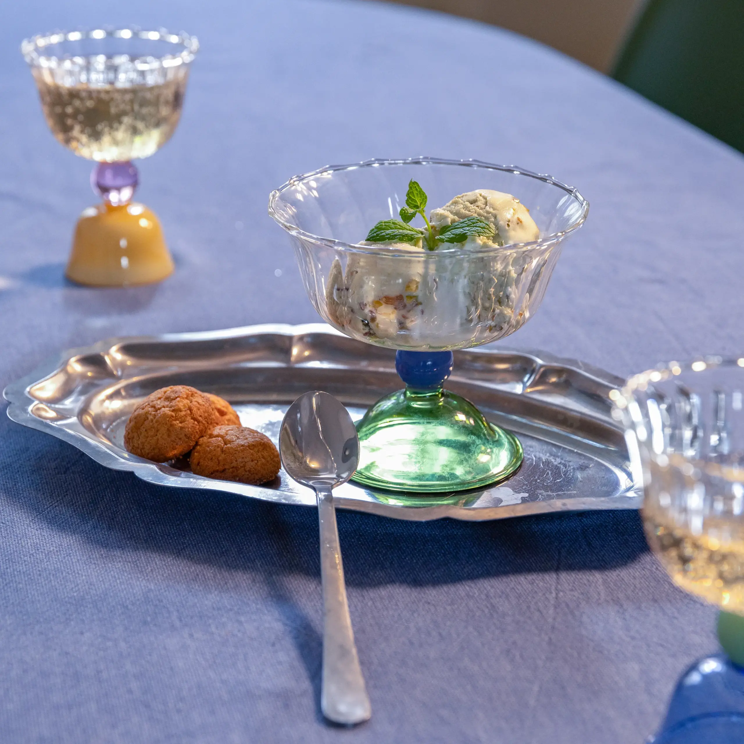 Coupe Tulip Green Set Of 2 - Imagen 2