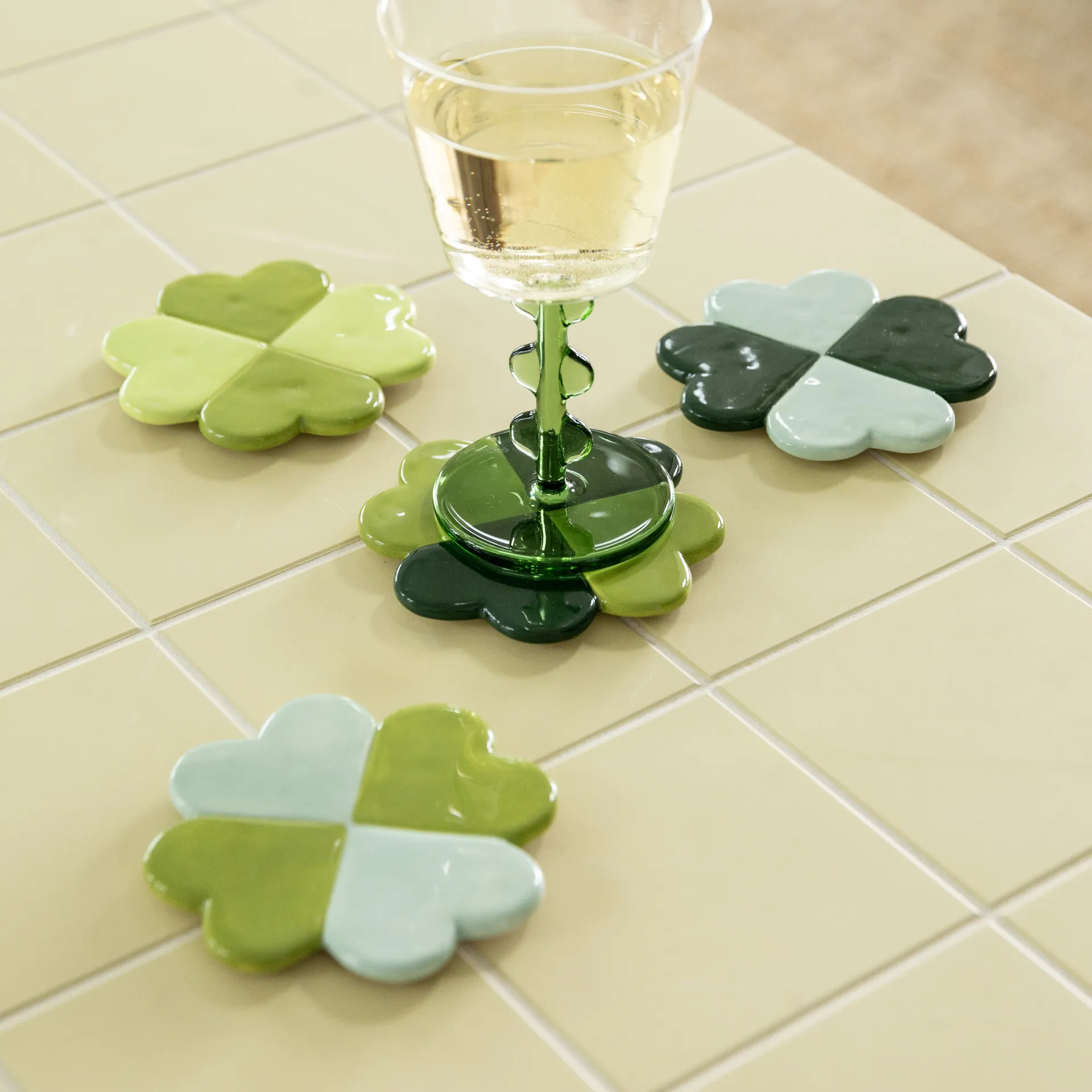 Coaster Lucky Clover Set Of 4 - Imagen 6