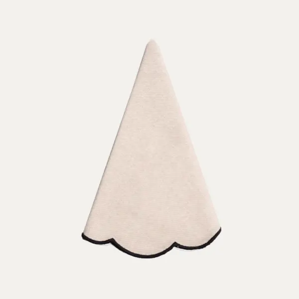 Napkins Belmonte Beige With Black Set Of 8