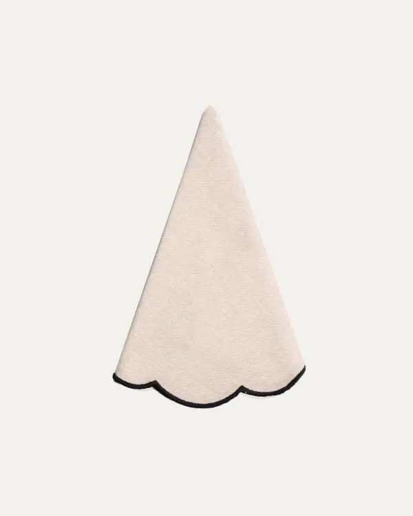 Napkins Belmonte Beige With Black Set Of 8