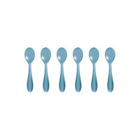 SET OF 6  TEASPOONS CM12 GOCCE SEA BLUE - Imagen 2