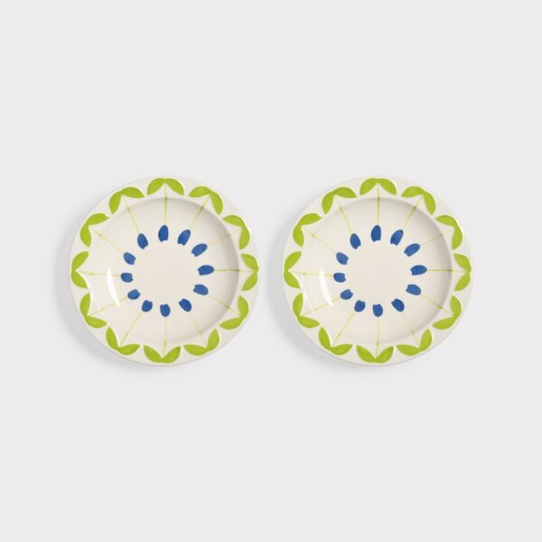 Bowl Folk Blue Set of 2