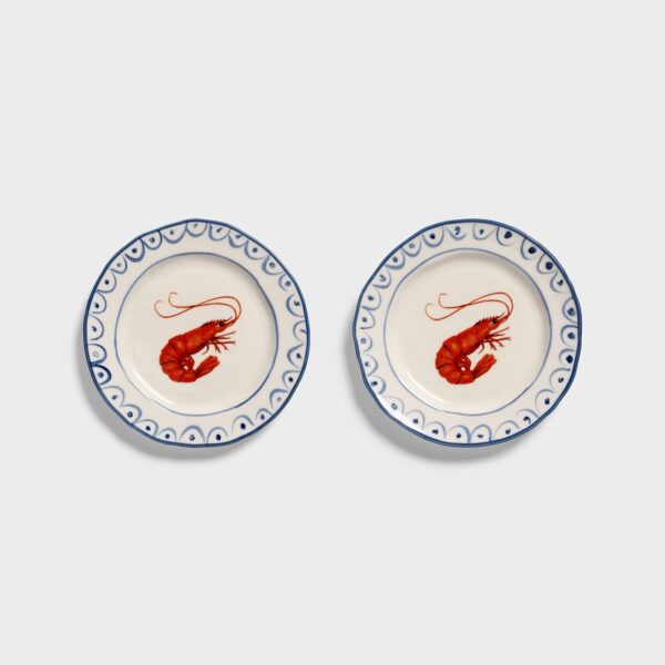 Plate Sirene Crevette Set of 2
