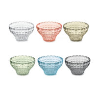 SET 6 SERVING CUPS CM 12 TIFFANY ASSORTED