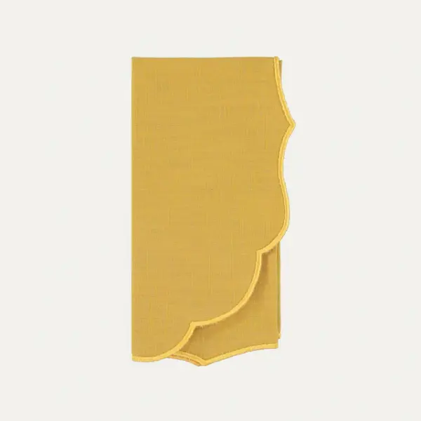 Napkins Belmonte Yellow With Yellow Set Of 8