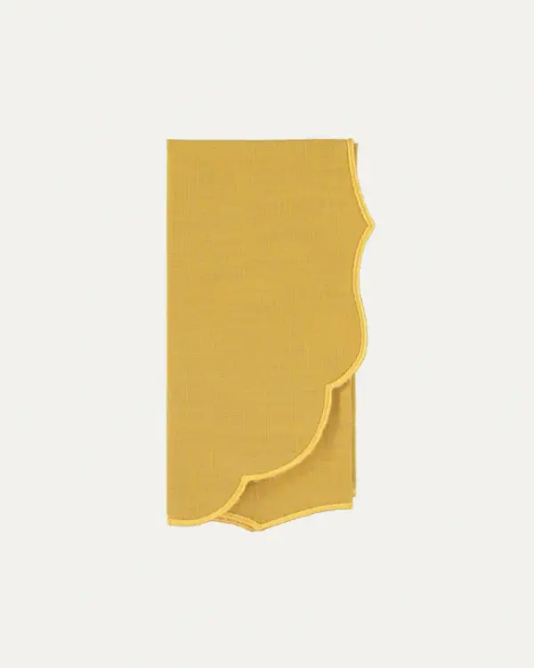 Napkins Belmonte Yellow With Yellow Set Of 8