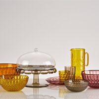 SMALL CAKE STAND WITH DOME VANITY SMOKE - Imagen 4