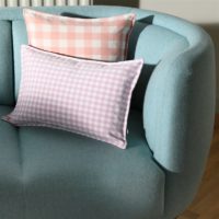 Cushion gingham square pink - Imagen 2