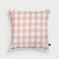 Cushion gingham square pink