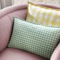 Cushion gingham rectangle green - Imagen 2