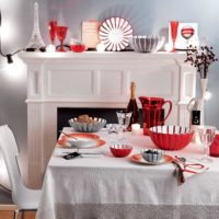 BOWL GRACE CLEAR  RED 25CM - Imagen 3