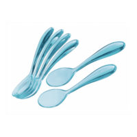 SET OF 6  TEASPOONS CM12 GOCCE SEA BLUE