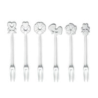 SET OF 6 APPETISER FORKS LOVE