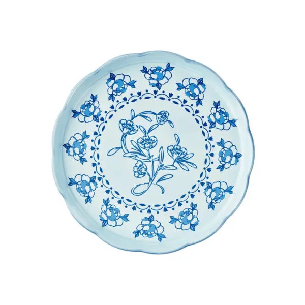 SMALL CAKE STAND WITH DOME JOSEPHINE DUSTY LIGHT BLUE - Imagen 2