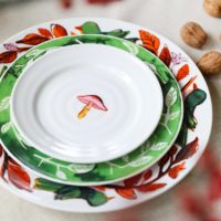 Plate Autumn Medium Green Set of 4 - Imagen 2