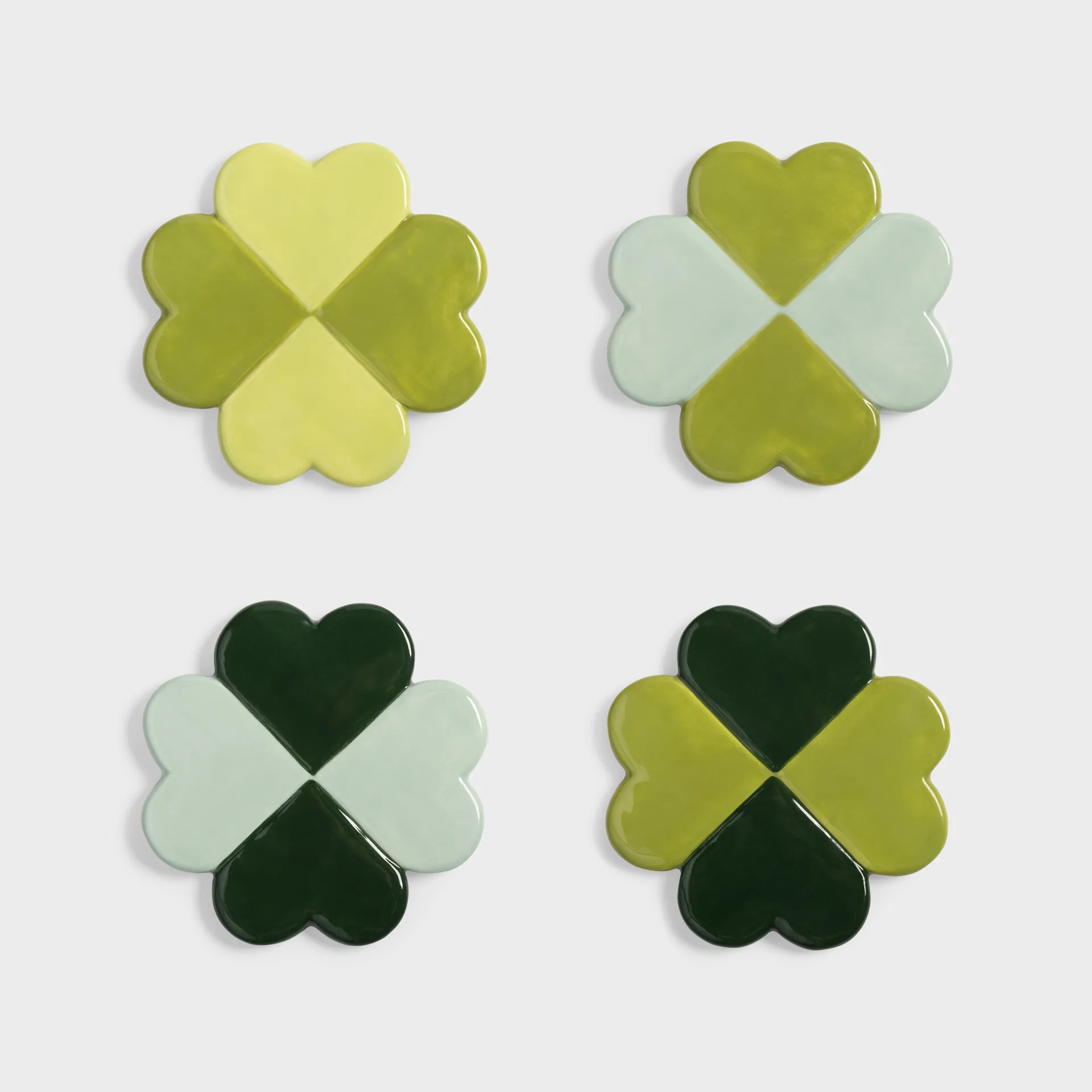Coaster Lucky Clover Set Of 4