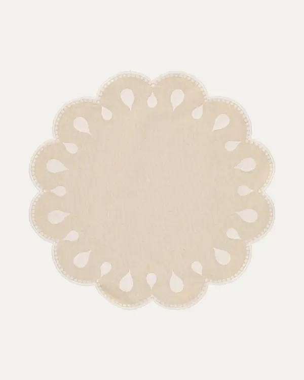 Placemat Gotas Beige With White Set Of 8