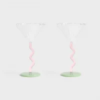 Coupe Curve Pink Set of 2