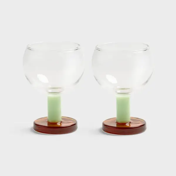 Glass Cantine Amber Set Of 2
