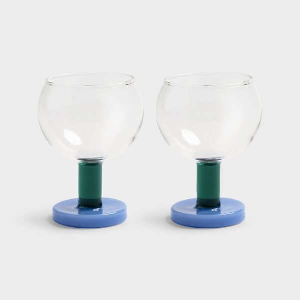 Glass Cantine Blue Set of 2