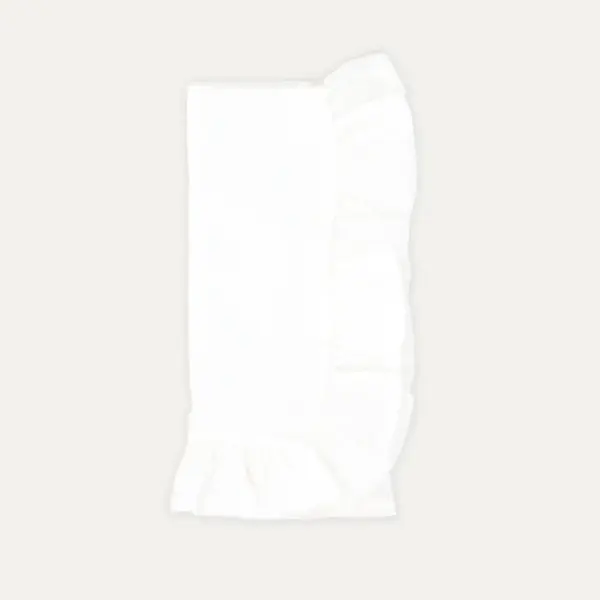 Napkins In Linen With White Ruffle Set Of 8