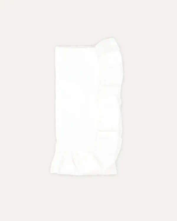 Napkins In Linen With White Ruffle Set Of 8