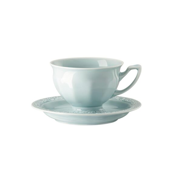 Maria Pale Mint Espresso/Mocha Cup & Saucer Set of 4