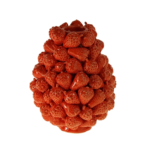 Vase Strawberry Red Stoneware