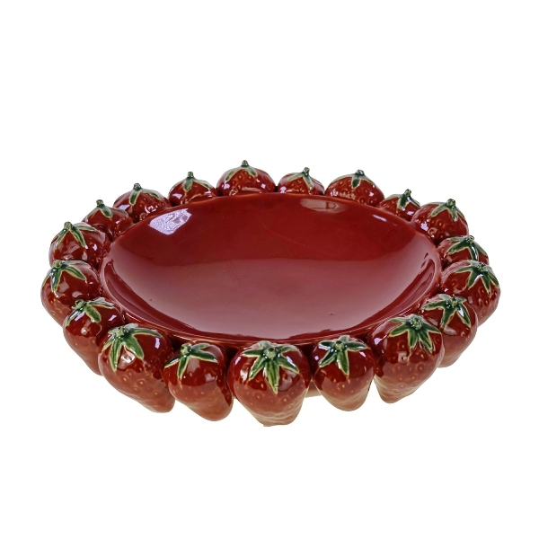 Bowl Strawberry Red Stoneware