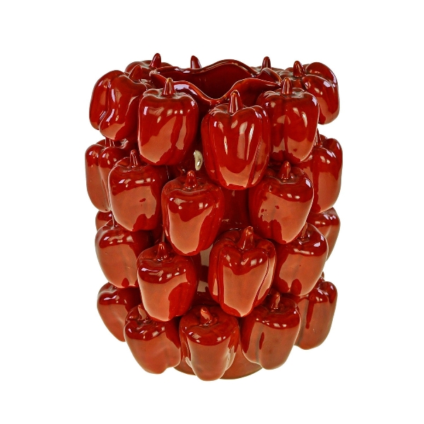 Vase Sweet Pepper Red Stoneware