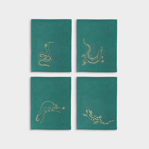 Napkin Reptiles Set of 4