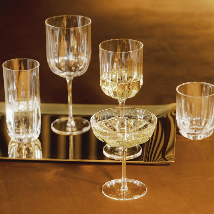 Sonetto Tumbler Glass Clear Universal Cylindrical Crystal Set of 4 - Imagen 3