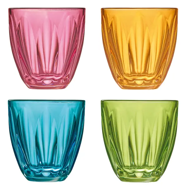 Lily Assorted Colored Glasses – Set of 4