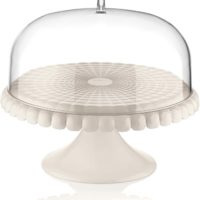 SMALL CAKE STAND WITH DOME TIFFANY WHITE