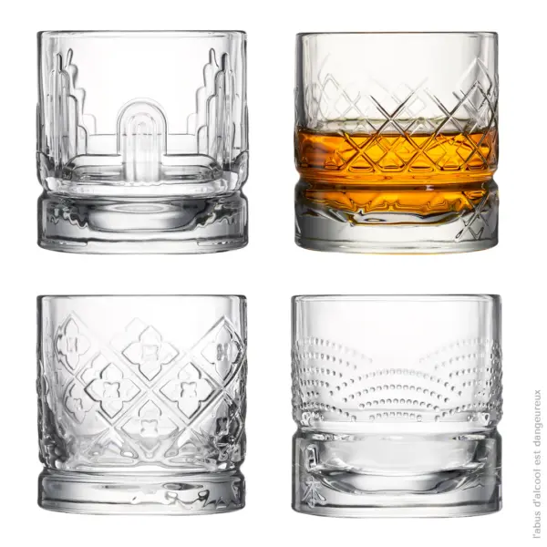 Dandy Assorted Whiskey Glasses - Set of 4