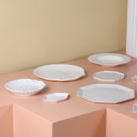 Athena Ceramics Bone China Shell Serving Tray / Set of 2 - Imagen 2