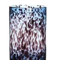 Vase, glass, blue/bordeaux Small