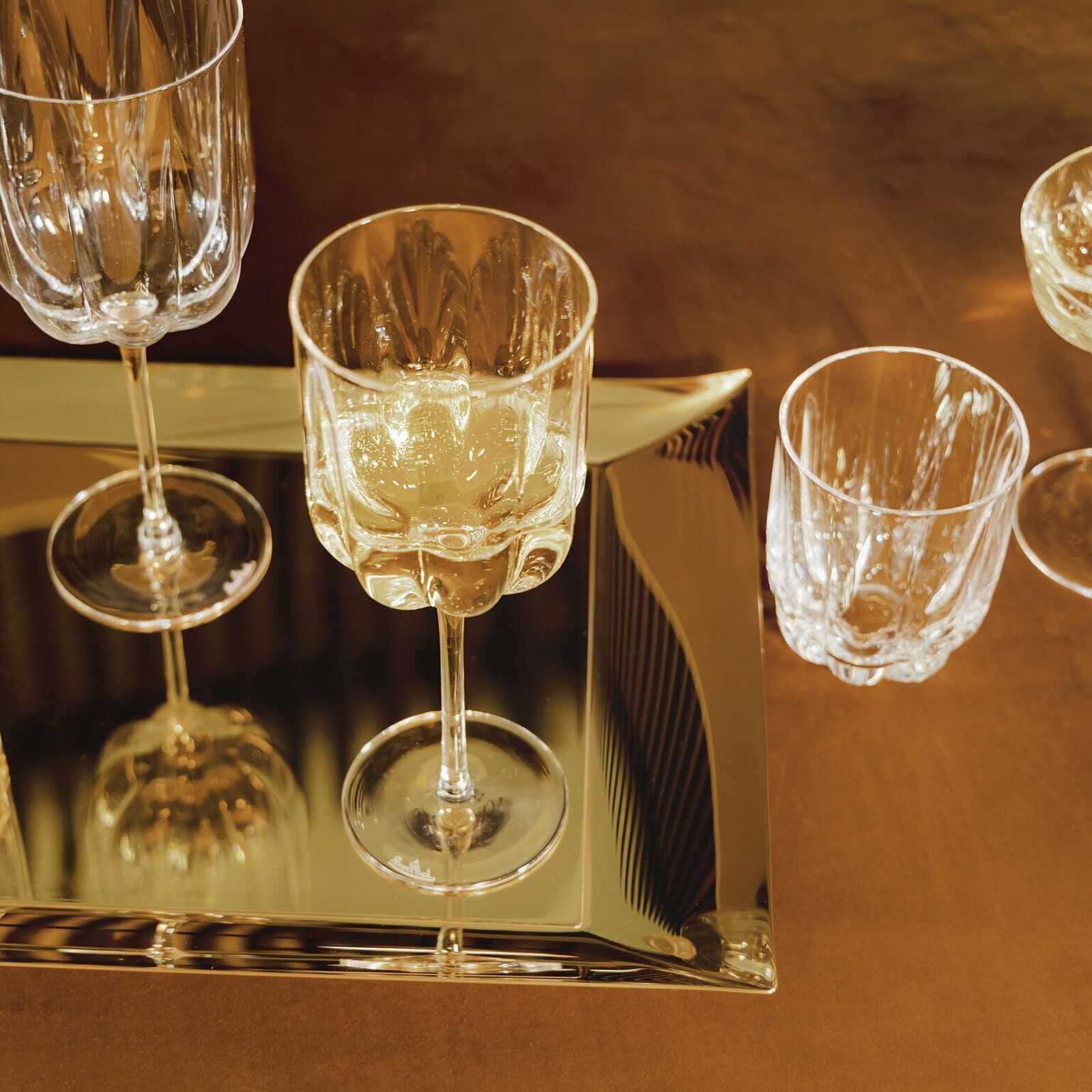 Sonetto Tumbler Glass Clear Universal Cylindrical Crystal Set of 4 - Imagen 2