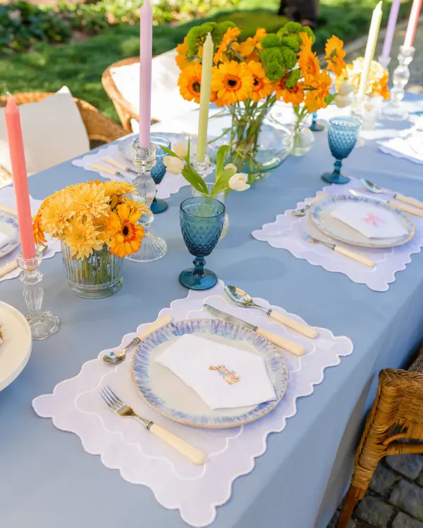 Placemat Ondulado Linen White With White Set of 6 - Imagen 3