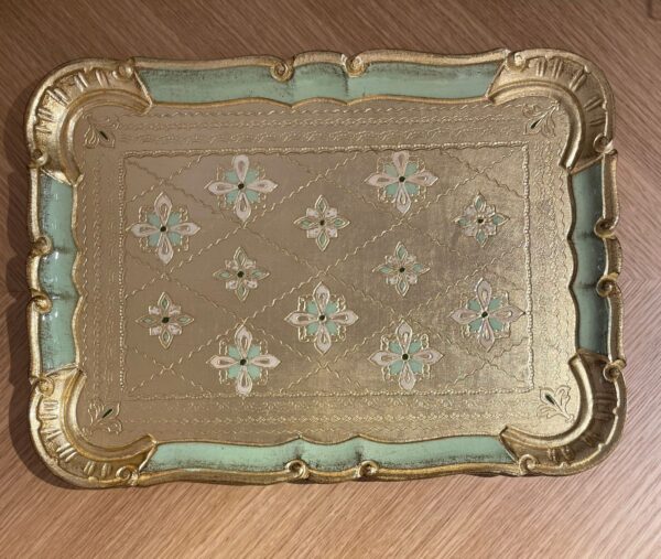 Tray Gold Leaf M / Sage