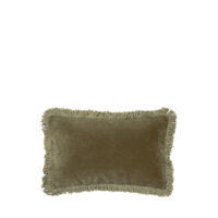Marlen Velvet Cushion fringes - SEAGRASS